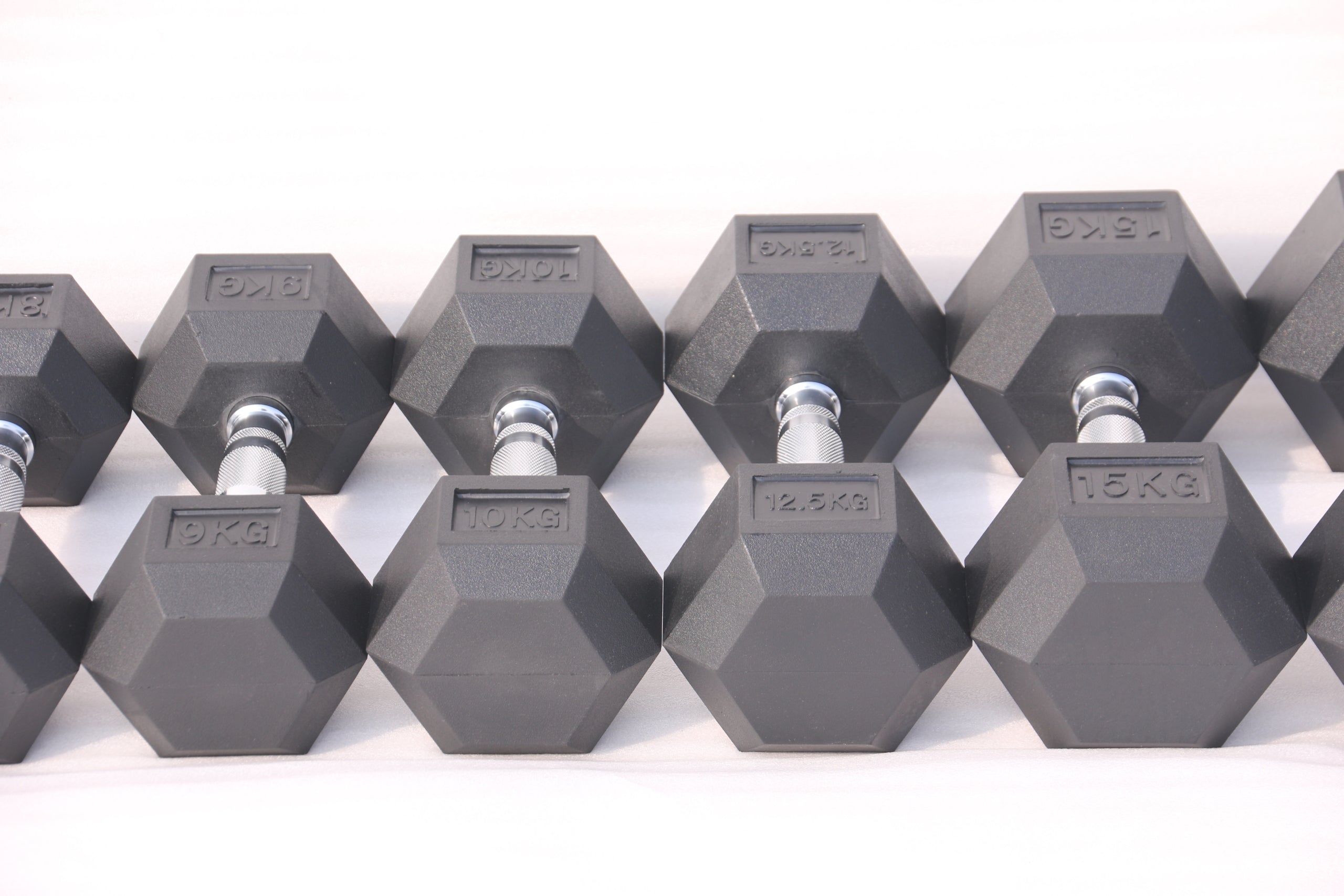 Lift Series Fixed Hex Dumbbells Pairs - Rubber (LFAHX)
